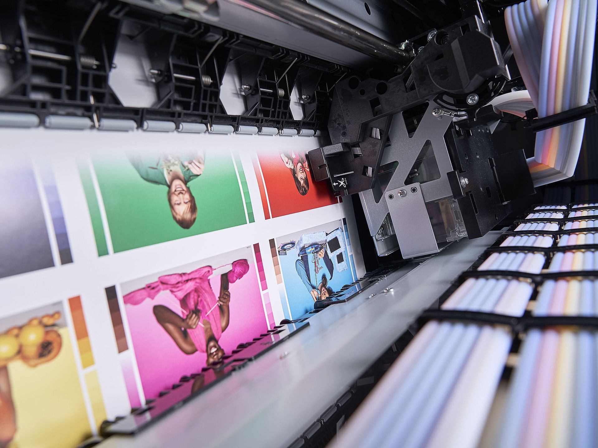 Innere eines Digitaldruckers