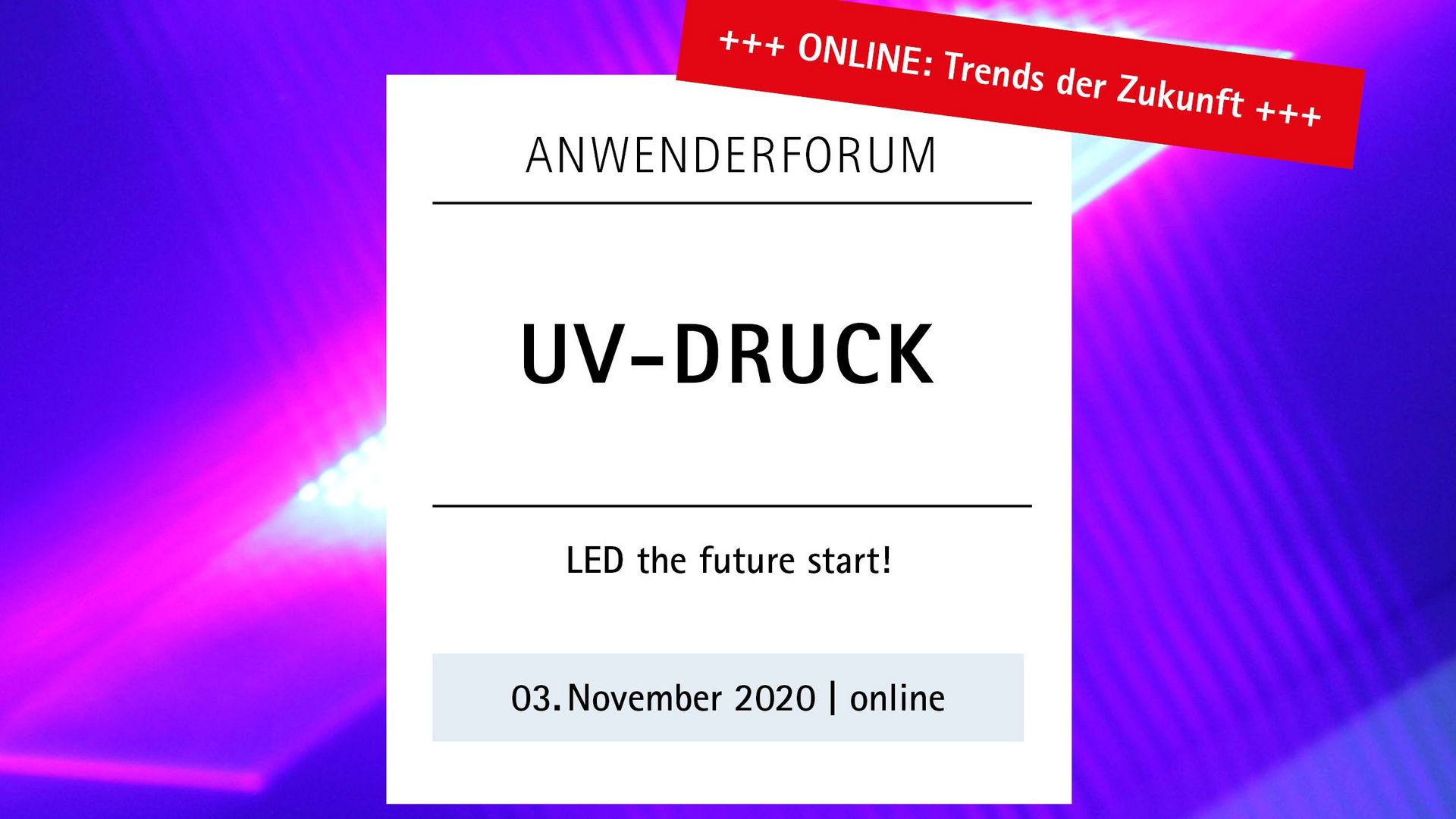 Werbung für das Fogra UV Forum 2020